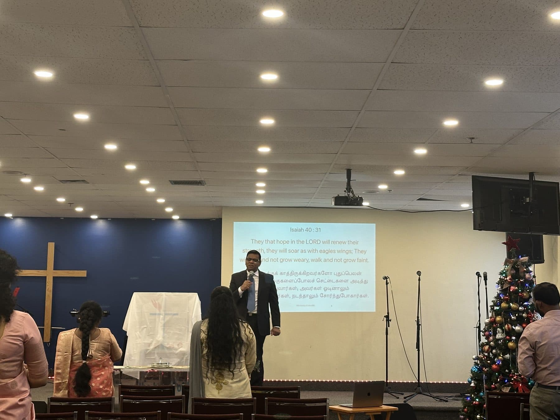 Pastor Andrew Bala teaching the Word at Gateway Gospel Church